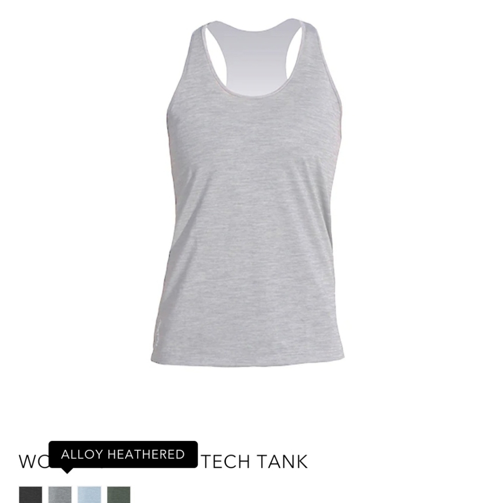 Anetik Breeze tank Women's size M alloyed heather grey